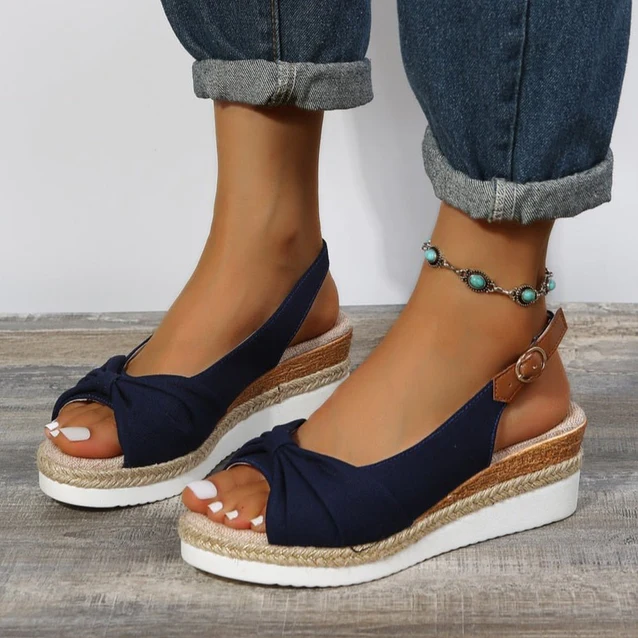 🔥Last Day Promotion 50% OFF - ComfyStep | Women's Sandals for Bunions Ladies Fashion Summer Solid Color Fabric Casual
