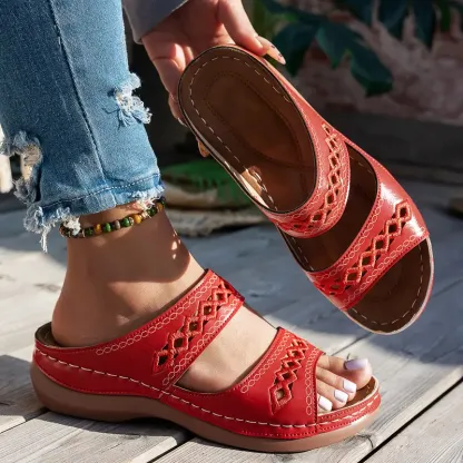 💥LAST DAY SALE 60%  Comfortable Arch Support Slides - Women's Solid Color Sandals - Breathable
