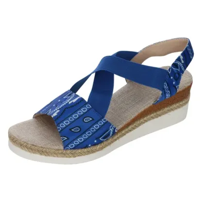 🔥Last Day 70% OFF -Women's Chunky Platform Classic Flat Bottom Slope Heel Sandals