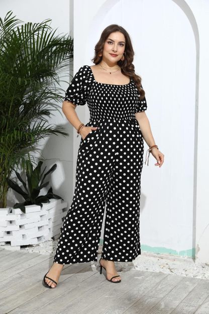 Love Welove Fashion Summer Jumpsuits for Women 2025 Floral Dressy Casual Loose Wide Leg Short Sleeve One Piece Romper Outfits