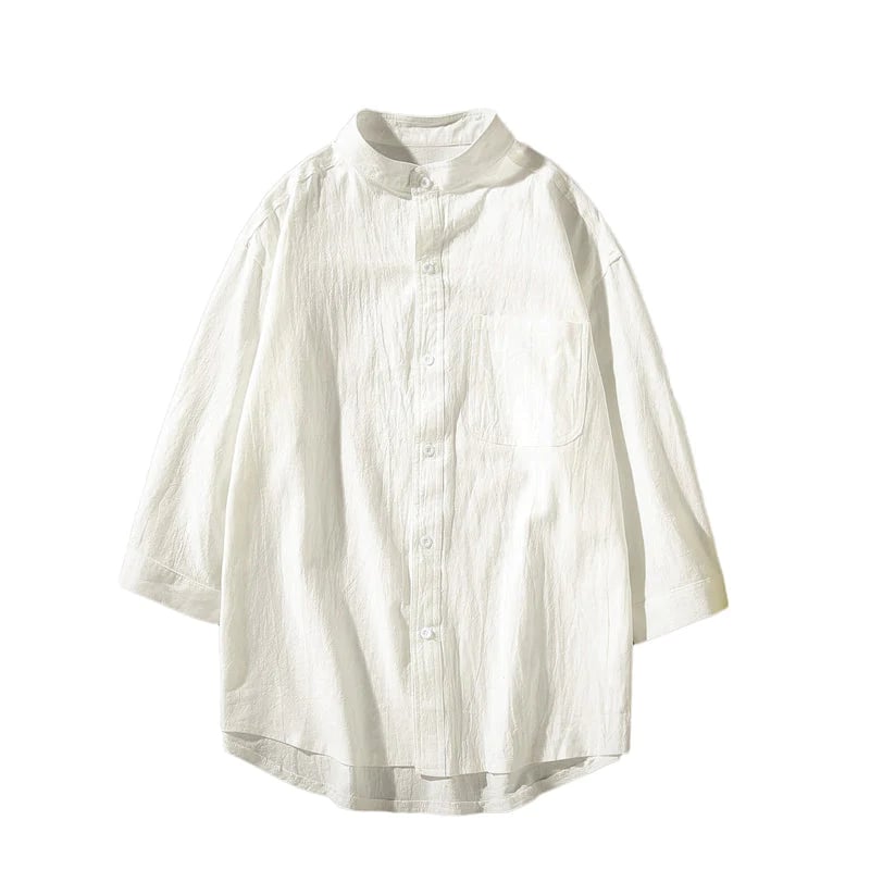 Men's short sleeve linen shirt