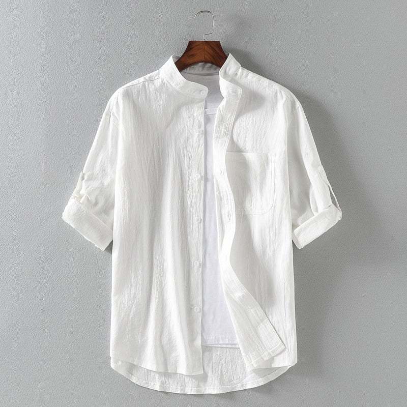 Men's short sleeve linen shirt