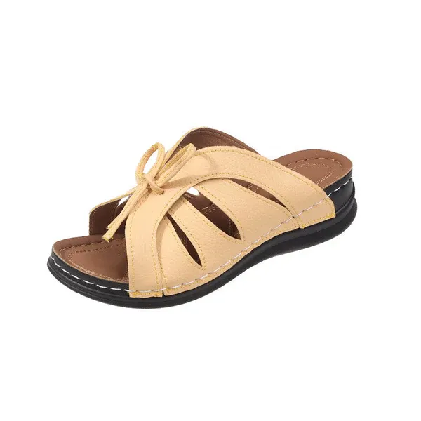 🔥Last Day 70% OFF -Women's Comfort Bowtie Slide Sandals