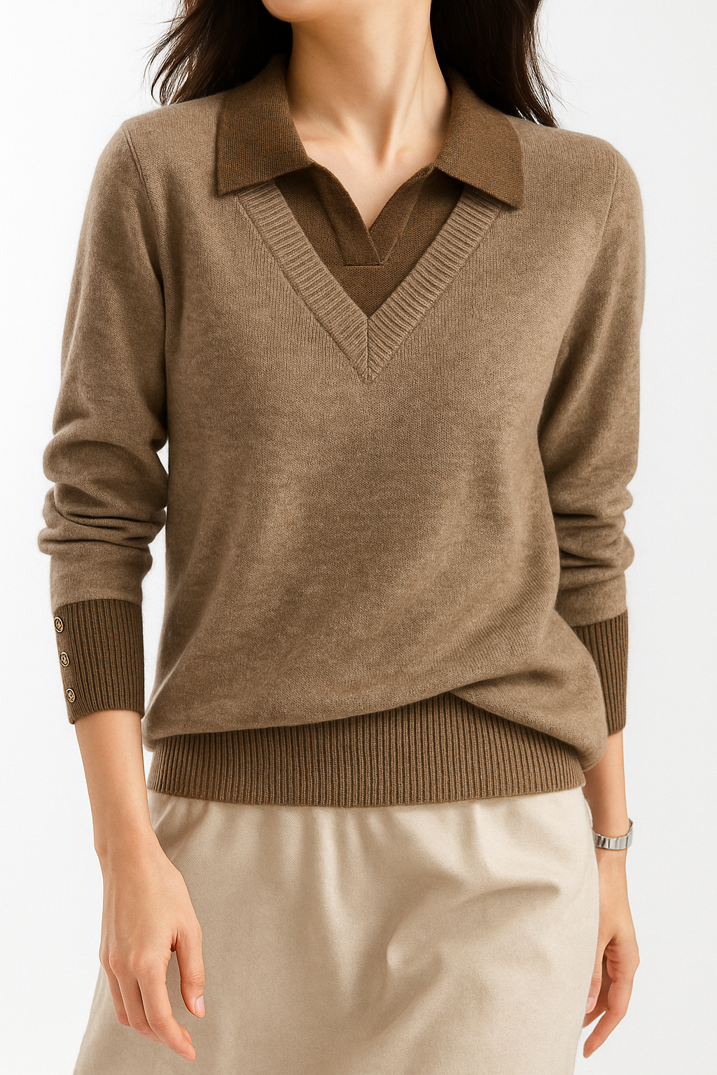 Madison Layered Knit Top