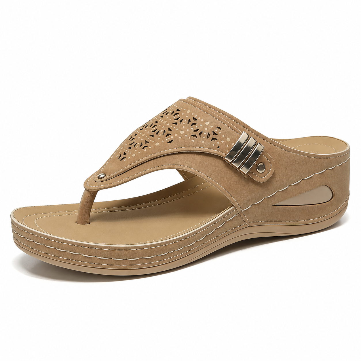 Flip Flops for Women Wedge Sandals with Arch Support Wedge Heel Vintage Wide Width Sandals