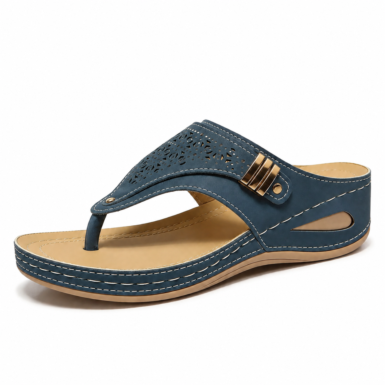 Flip Flops for Women Wedge Sandals with Arch Support Wedge Heel Vintage Wide Width Sandals