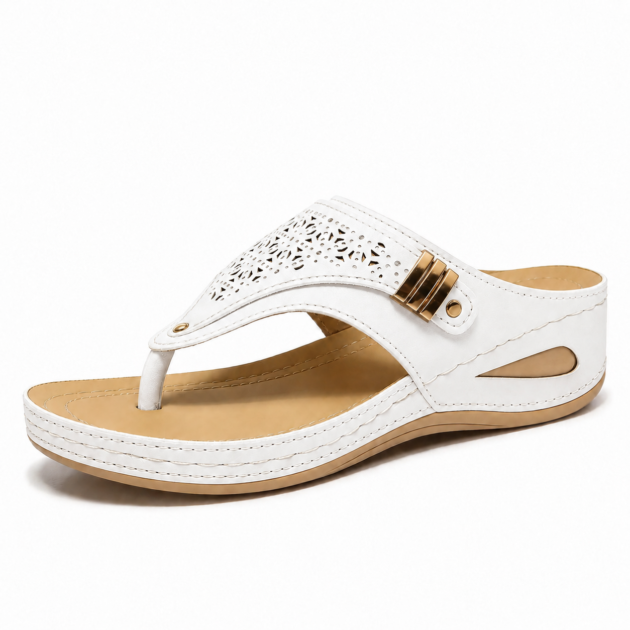 Flip Flops for Women Wedge Sandals with Arch Support Wedge Heel Vintage Wide Width Sandals