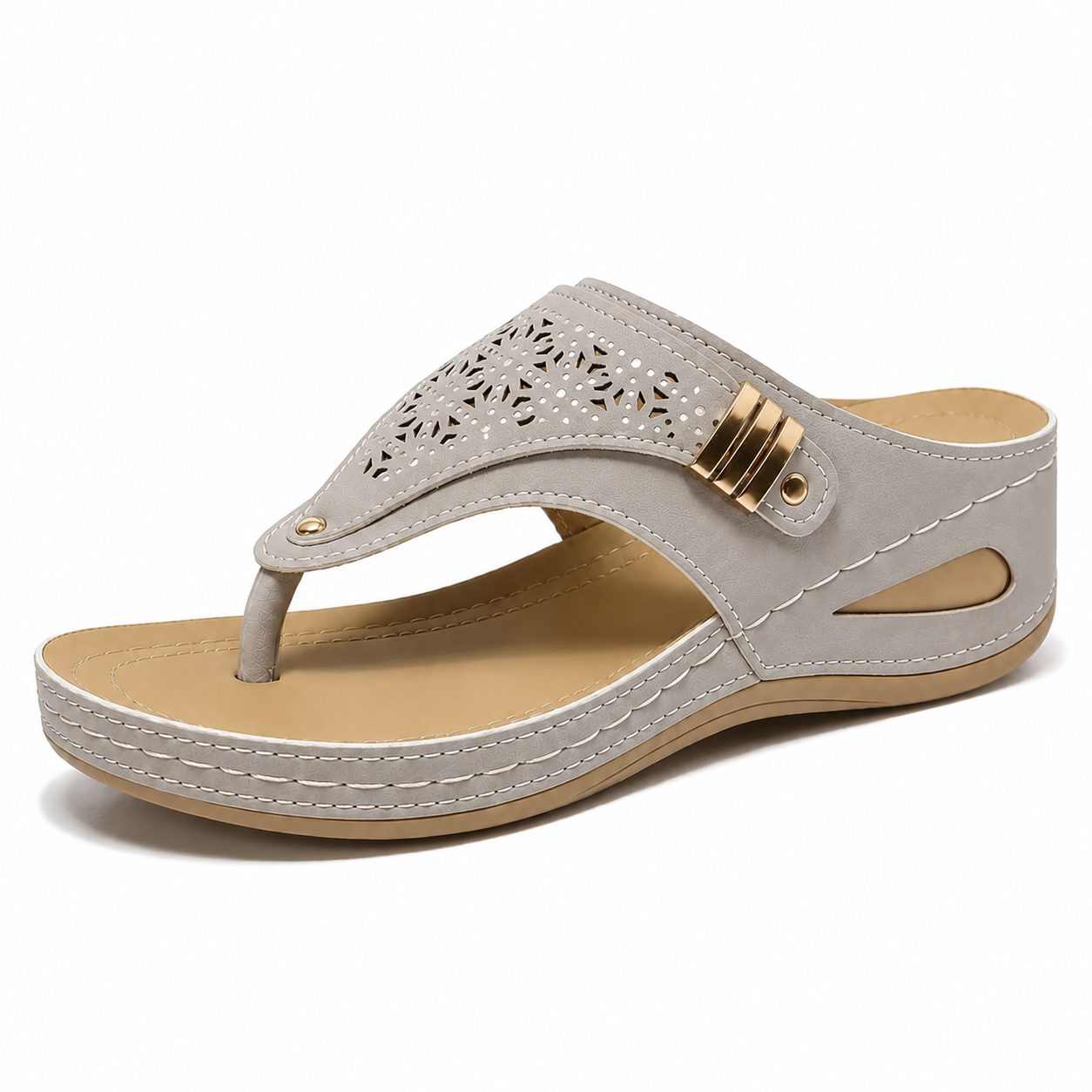 Flip Flops for Women Wedge Sandals with Arch Support Wedge Heel Vintage Wide Width Sandals