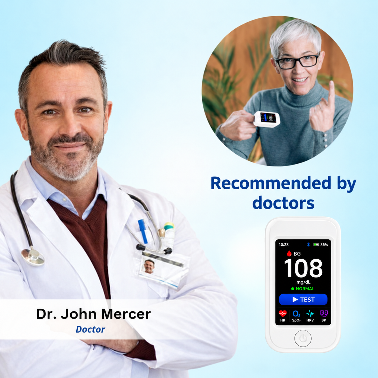 Hot Sale Non-Invasive Glucose & Health Monitor | 🩸 No Finger Pricks Blood Sugar Monitoring Device
