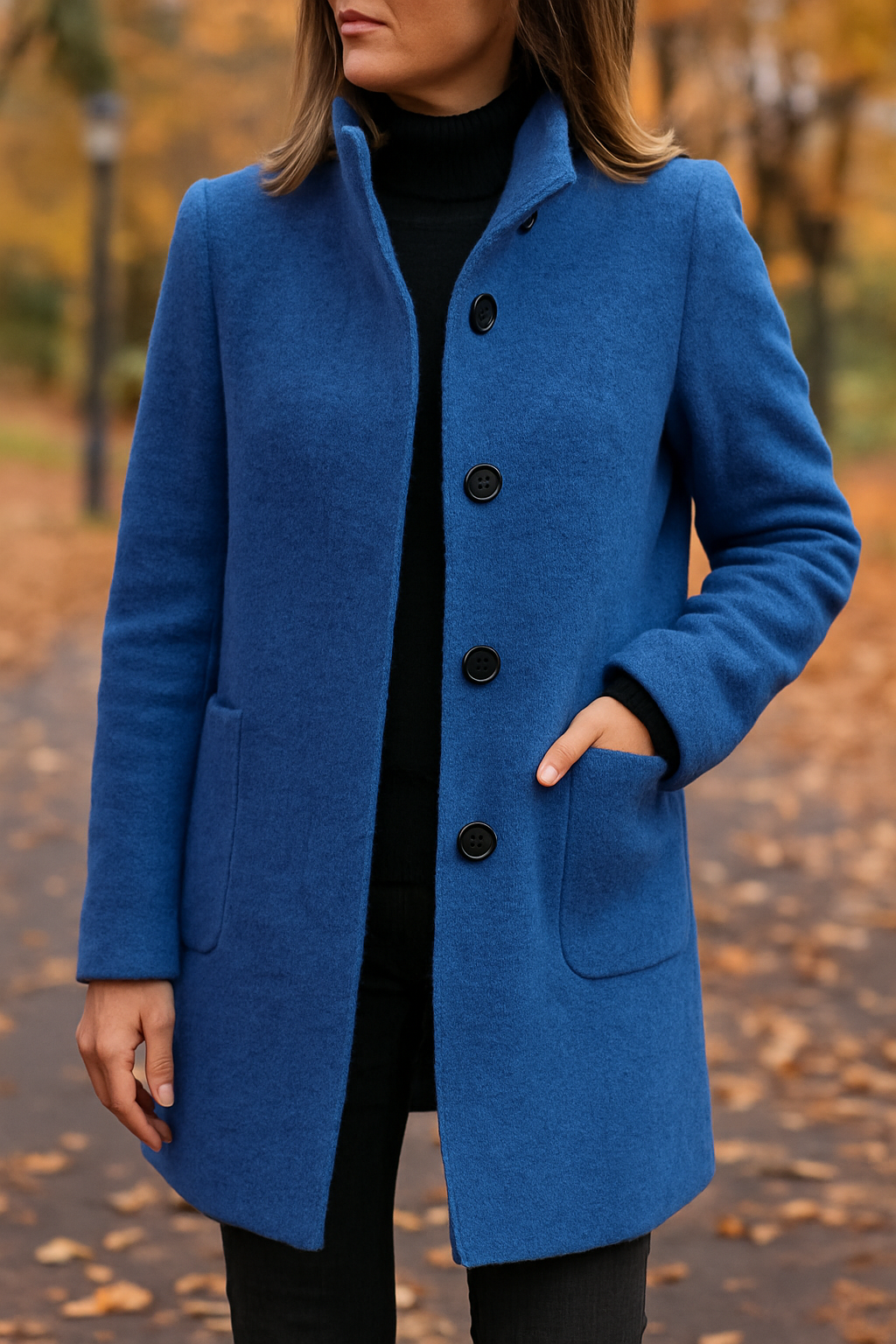 veloraea | Women’s Elegant  Vintage Stand Collar Wool Winter Coat