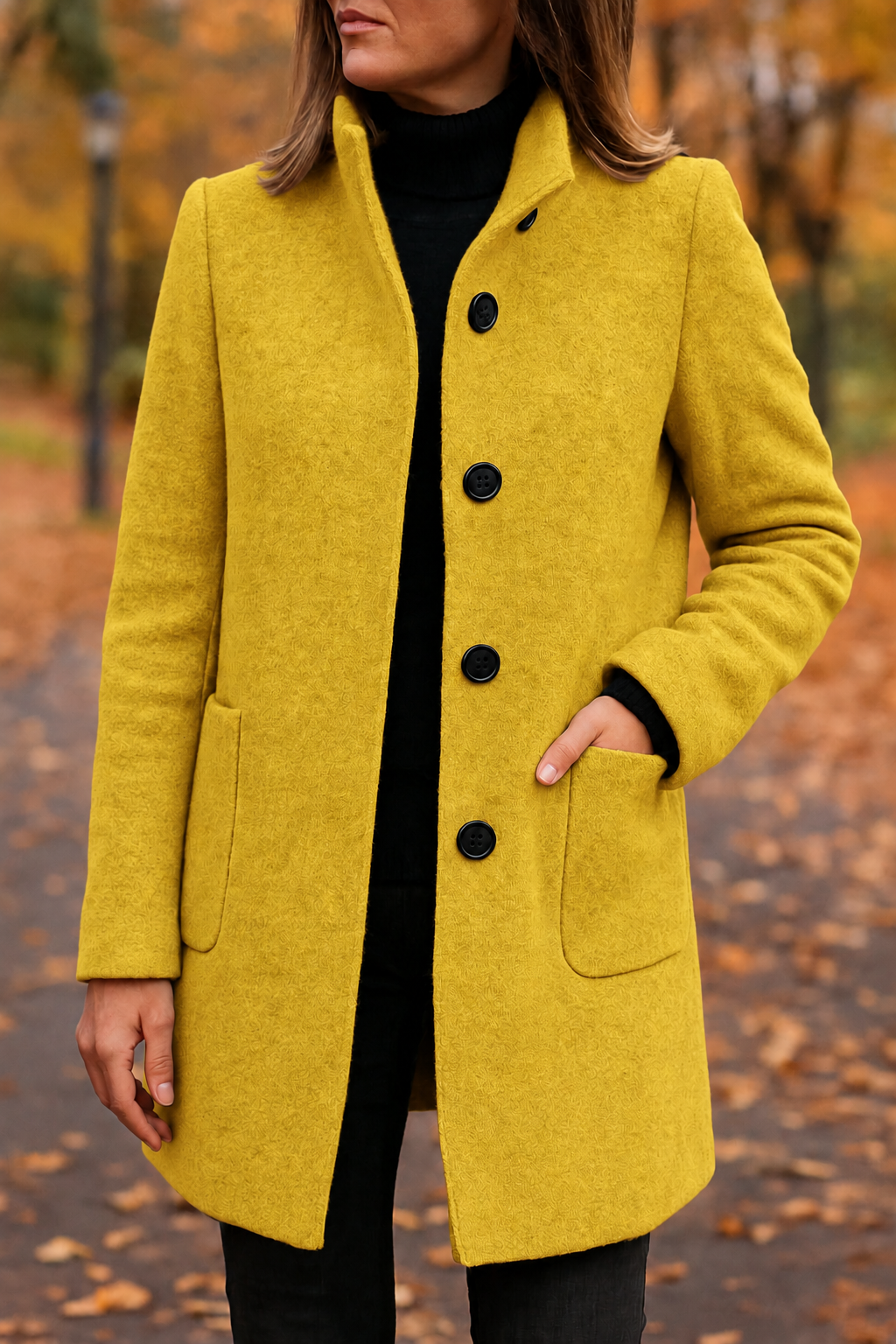 veloraea | Women’s Elegant Vintage Stand Collar Wool Winter Coat