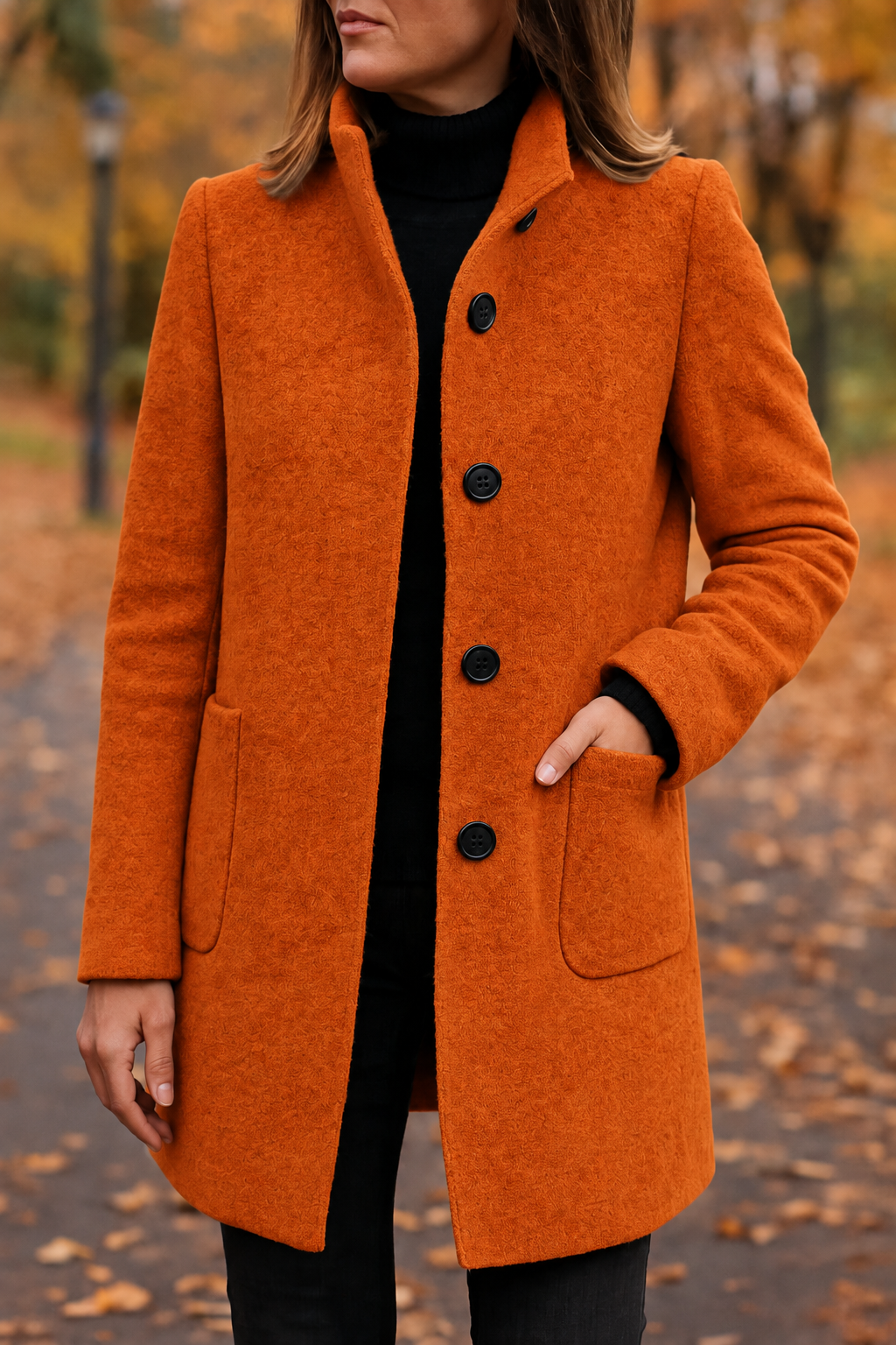 veloraea | Women’s Elegant Vintage Stand Collar Wool Winter Coat