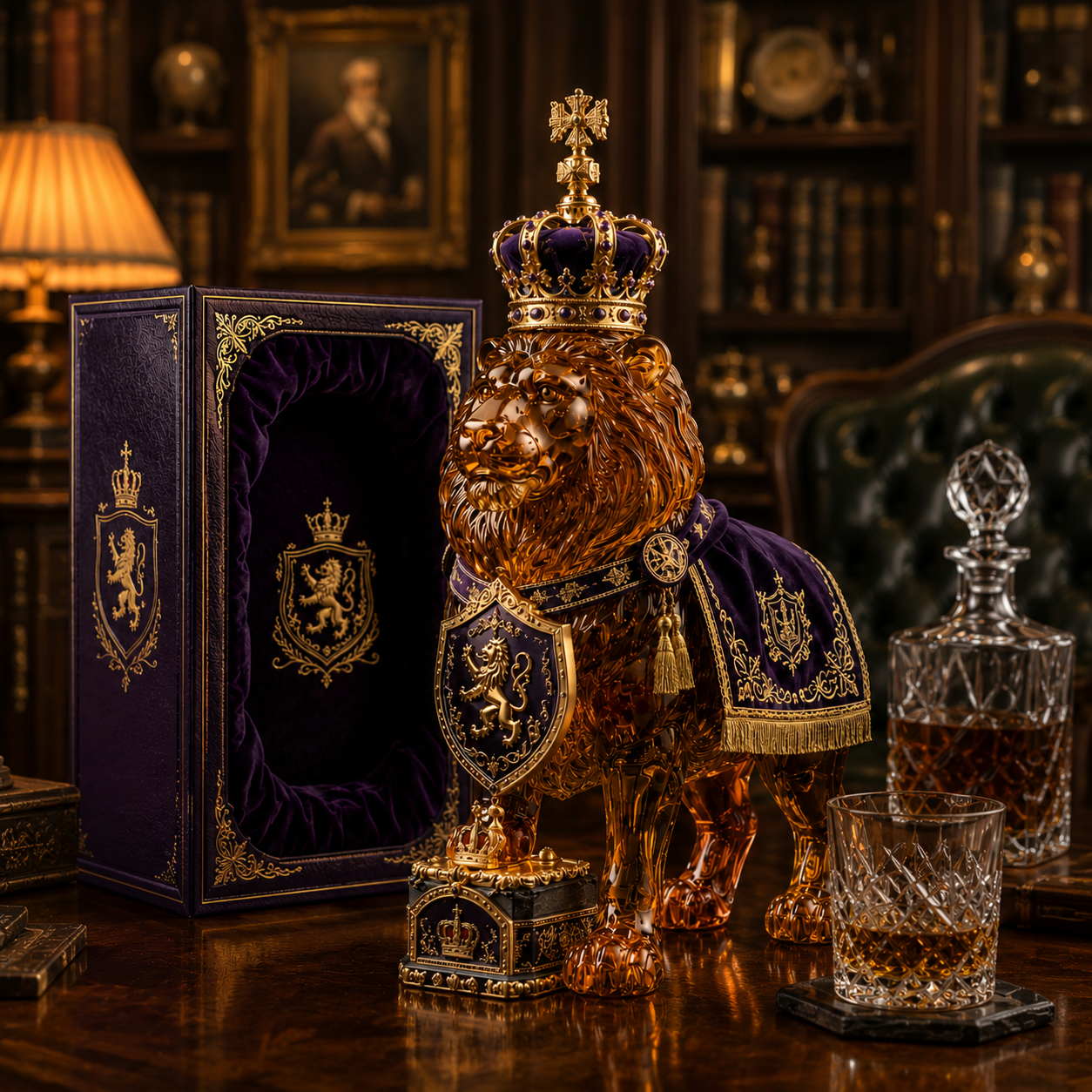 👑Crown Royal Lion Whiskey-Flasche zum 87. Jubiläum