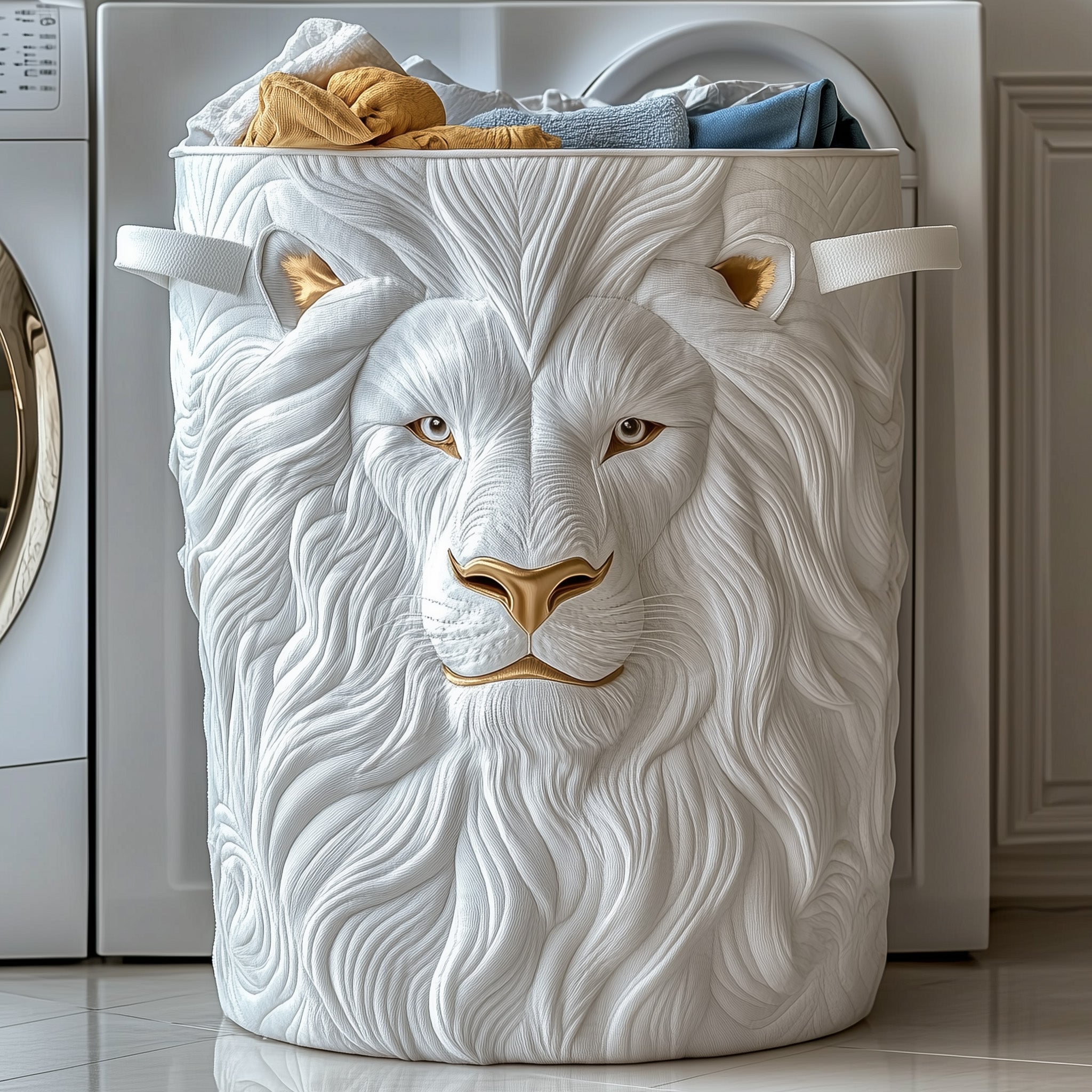 Majesty Lion Quilted Laundry Basket GFTONL6313