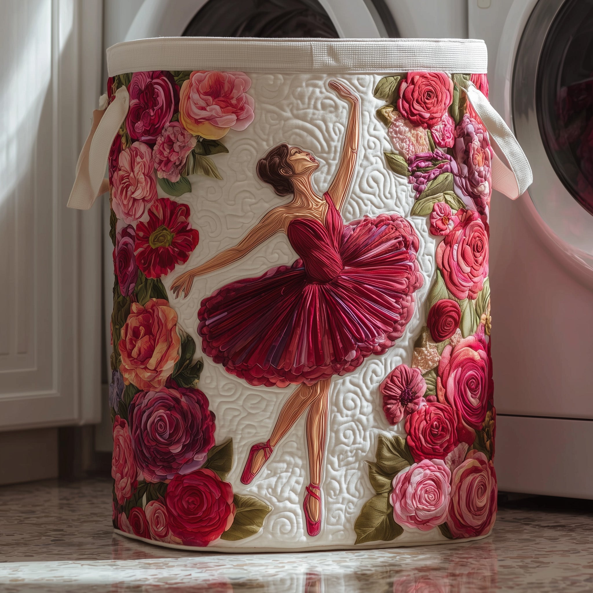 Ballerina Quilted Laundry Basket GFTONT3126