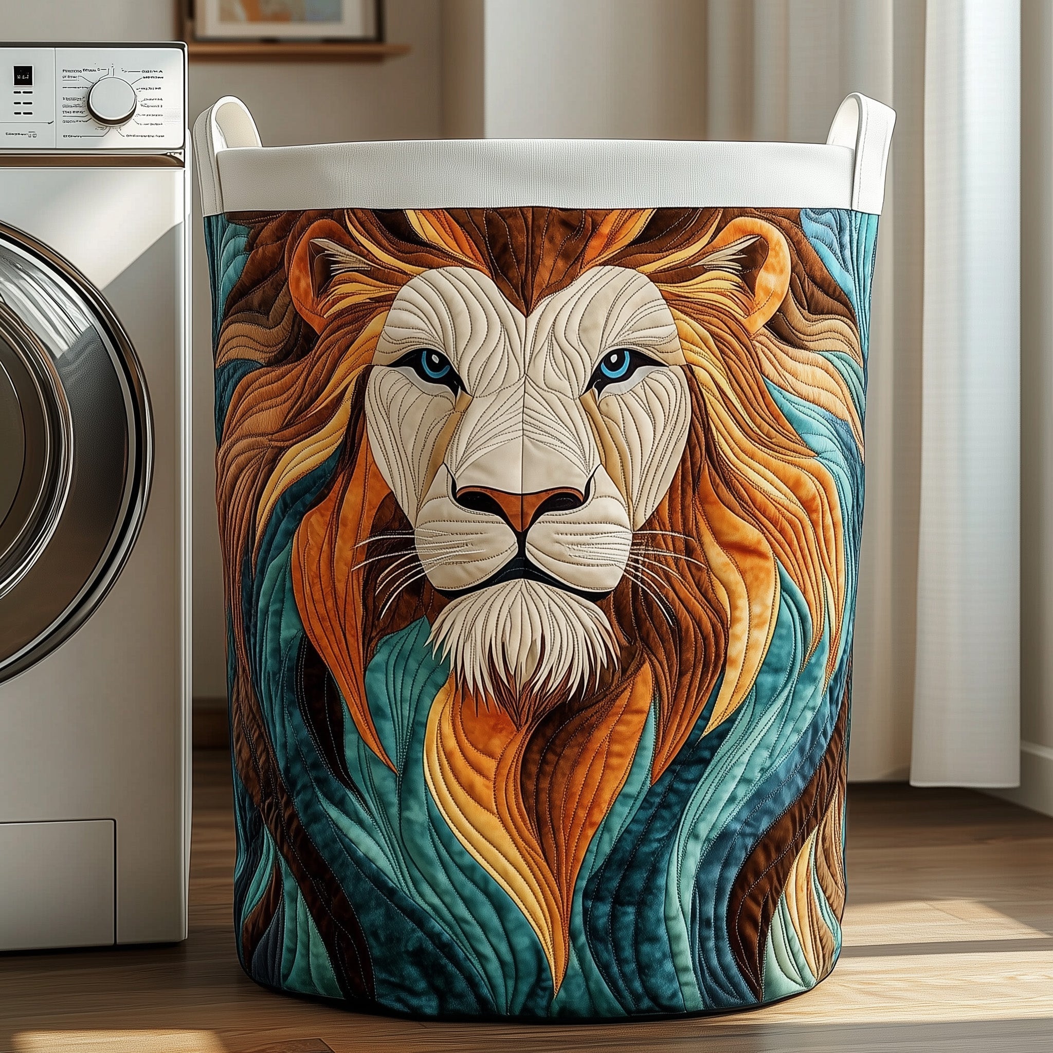 Majestic Lion Quilted Laundry Basket GFTOTP11927