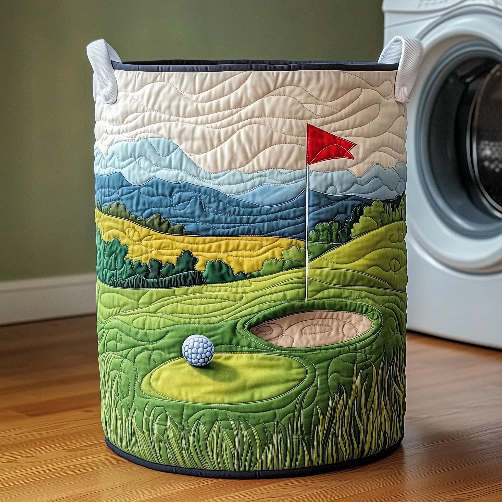 Golf Quilted Laundry Basket GFTOXM318