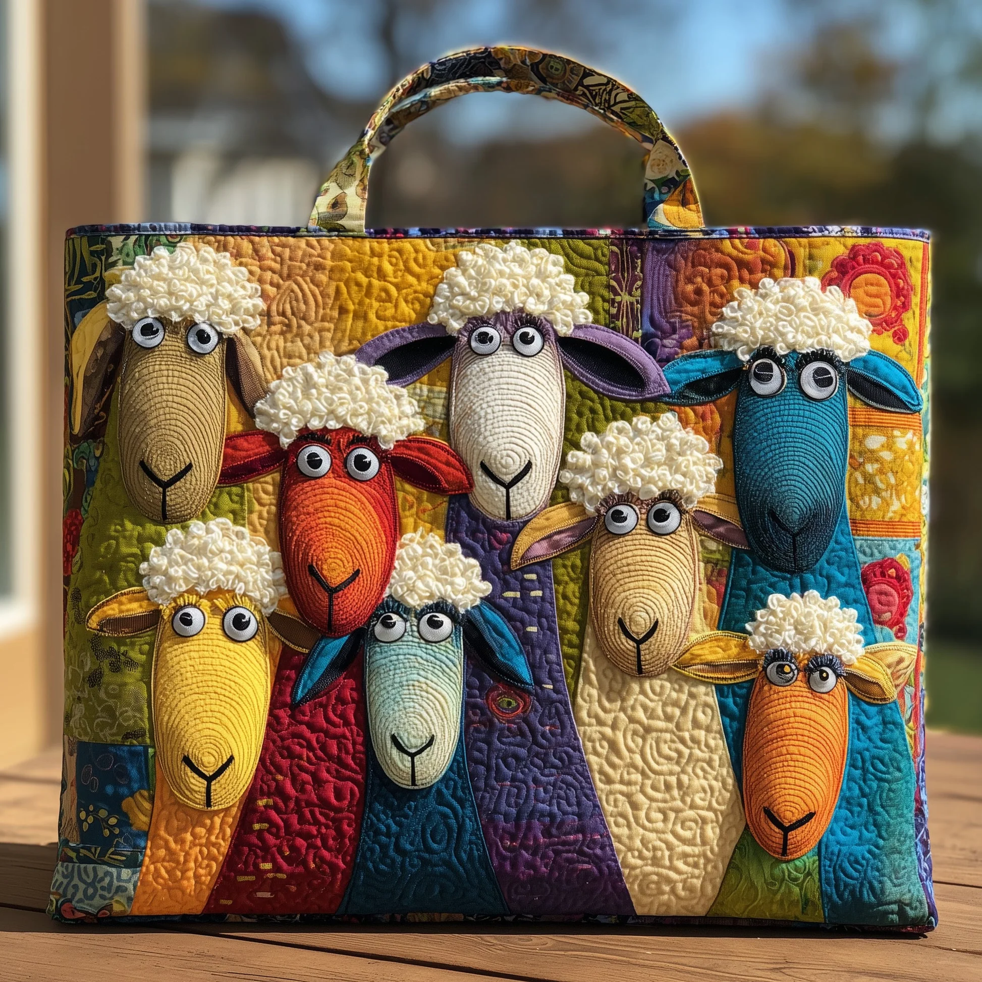 Sheep Serenity Quilted Tote Bag GFTOHD8550
