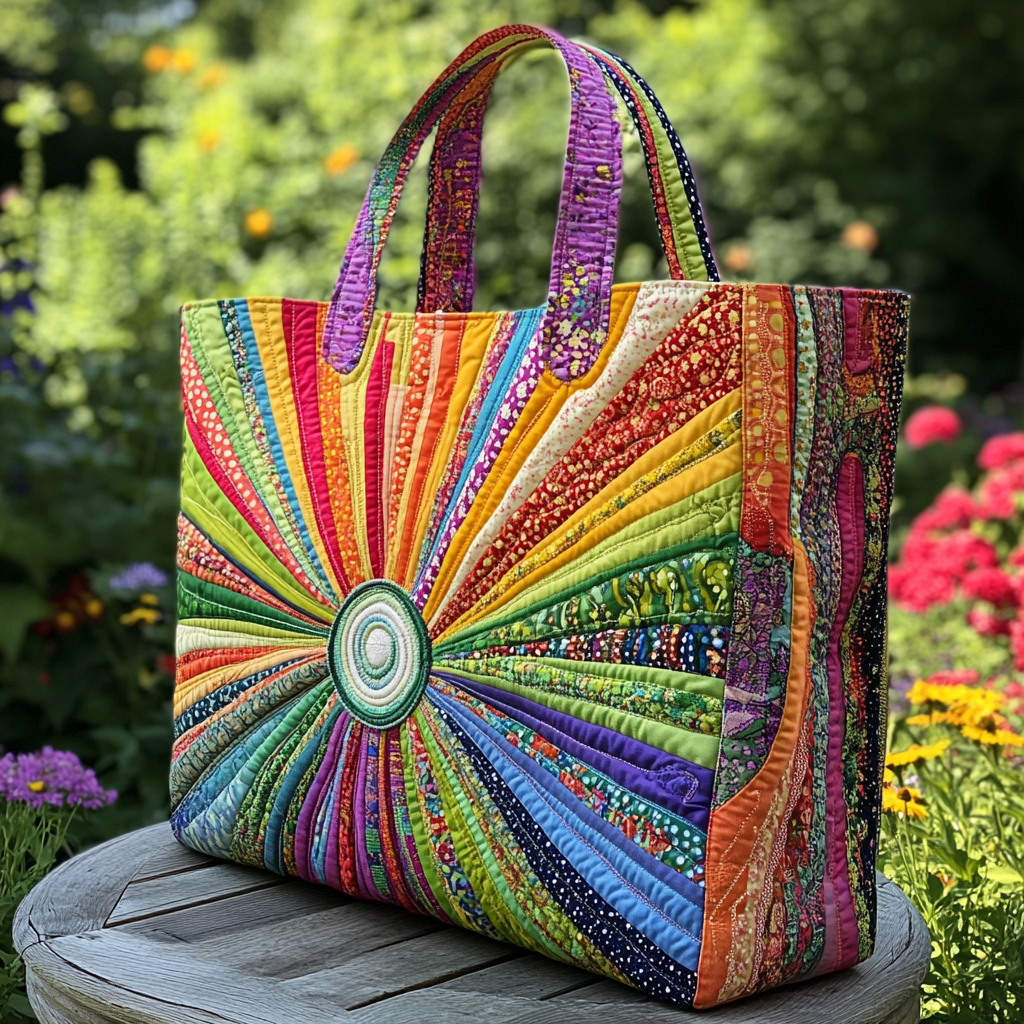Sunburst Dreams Quilted Tote  Bag