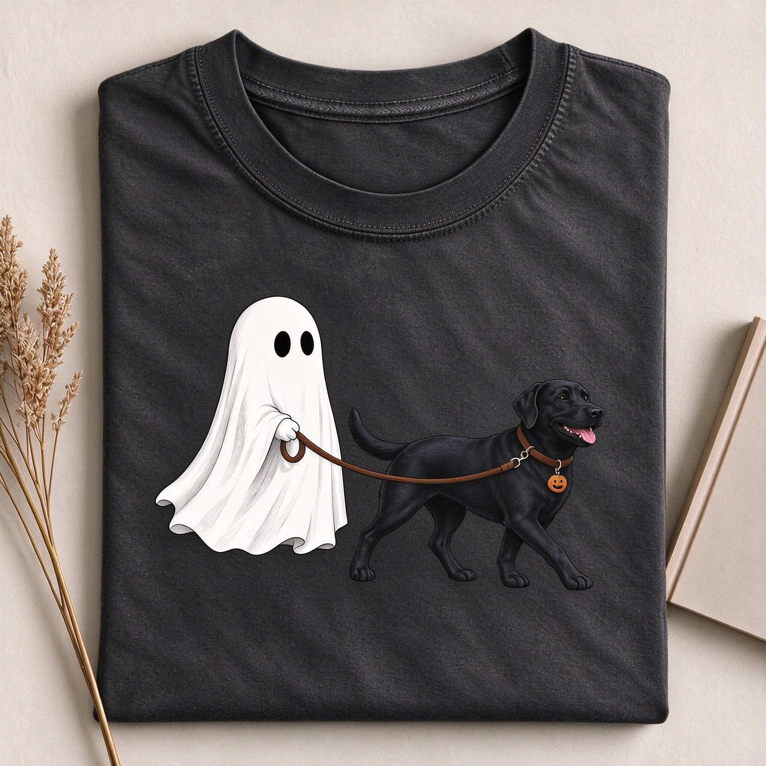 Ghost Walking Black Labrador Retriever T-shirt