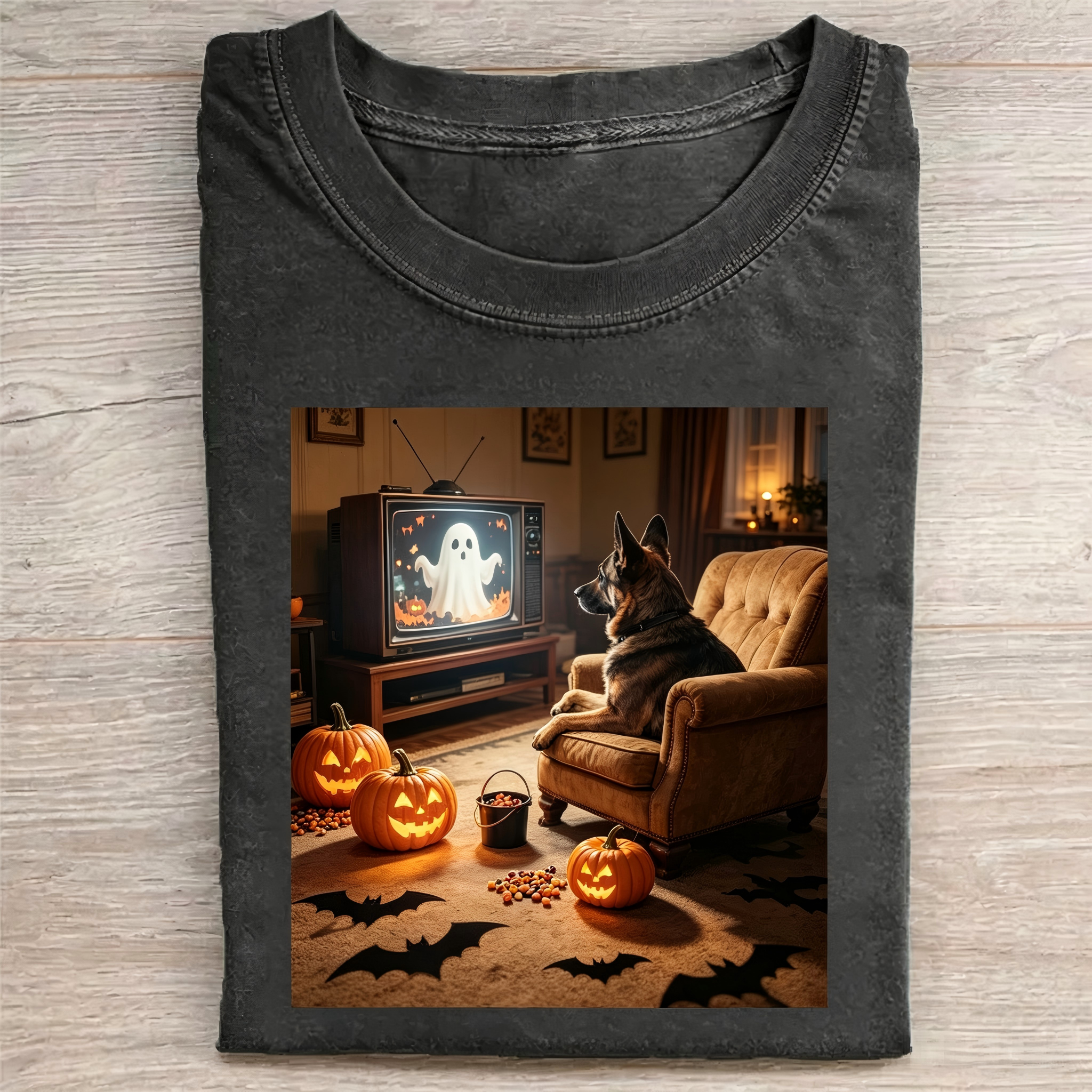 German Shepherd Halloween Movie Night Shirt