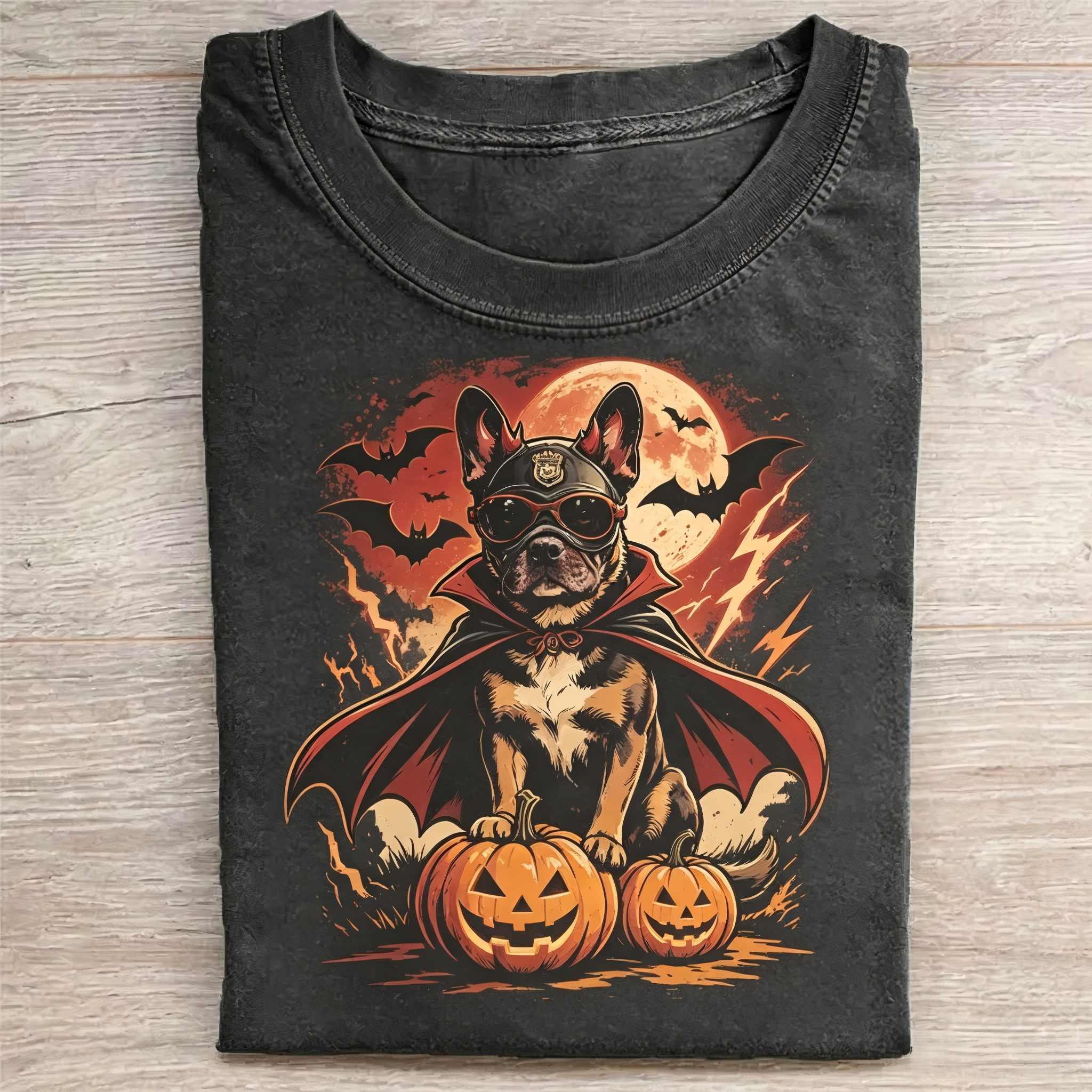 German Shepherd Vampire Cape Halloween Shirt