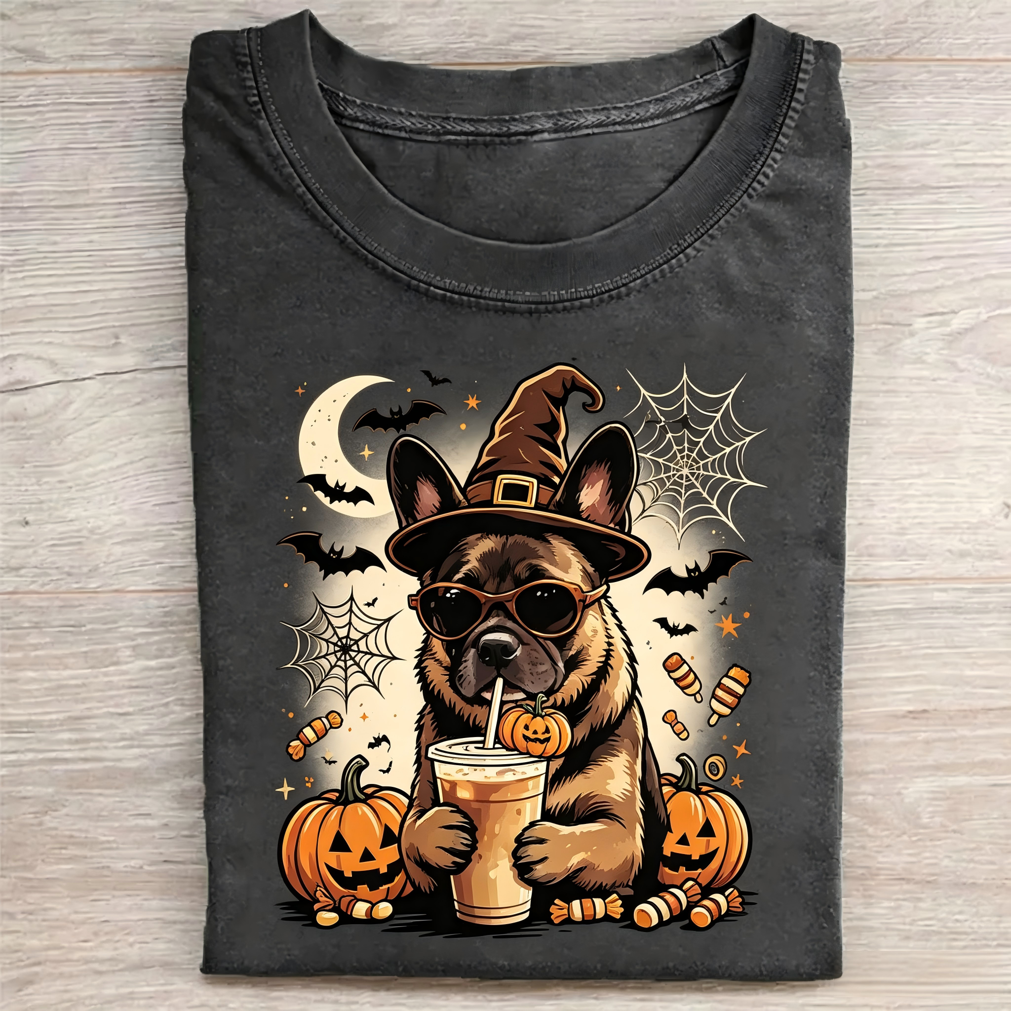 German Shepherd Witch Hat Halloween Shirt