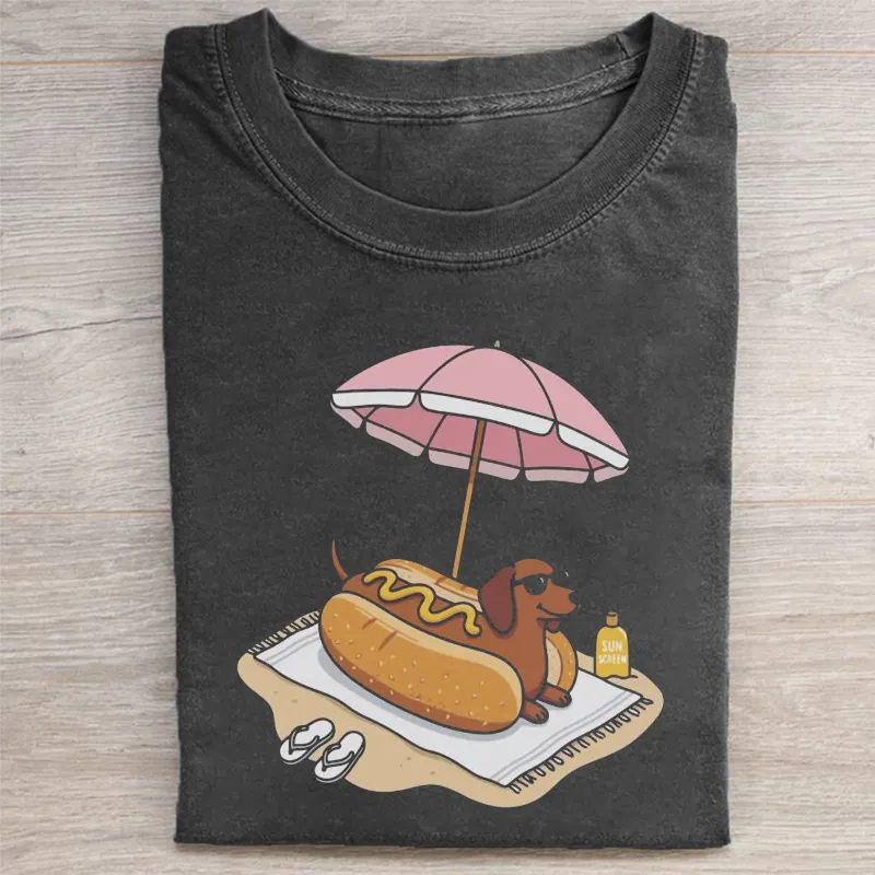 Funny Summer Hot Dog T-shirt