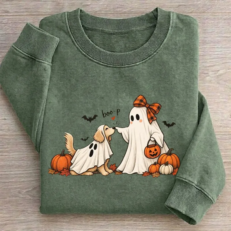 Ghost Dog Halloween Sweatshirt