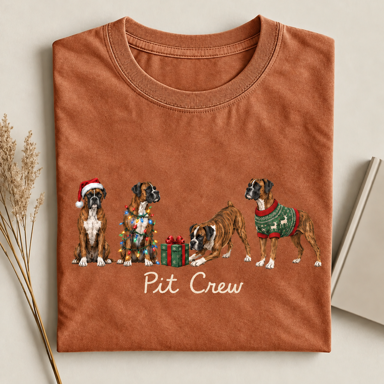 Christmas Boxer Dogs T-shirt