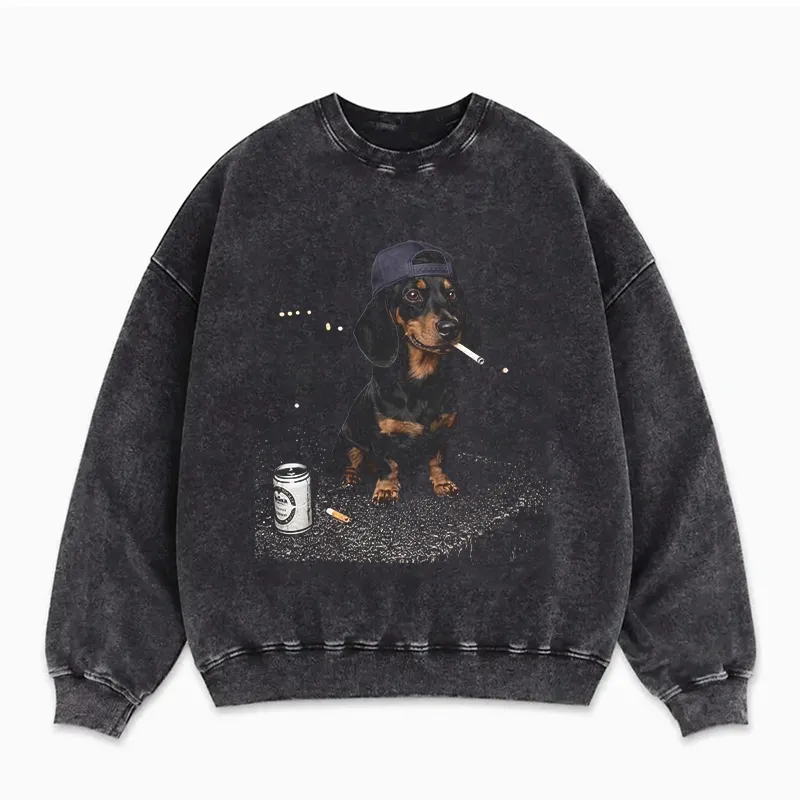 Dachshund Smoking Cig Sweatshirt