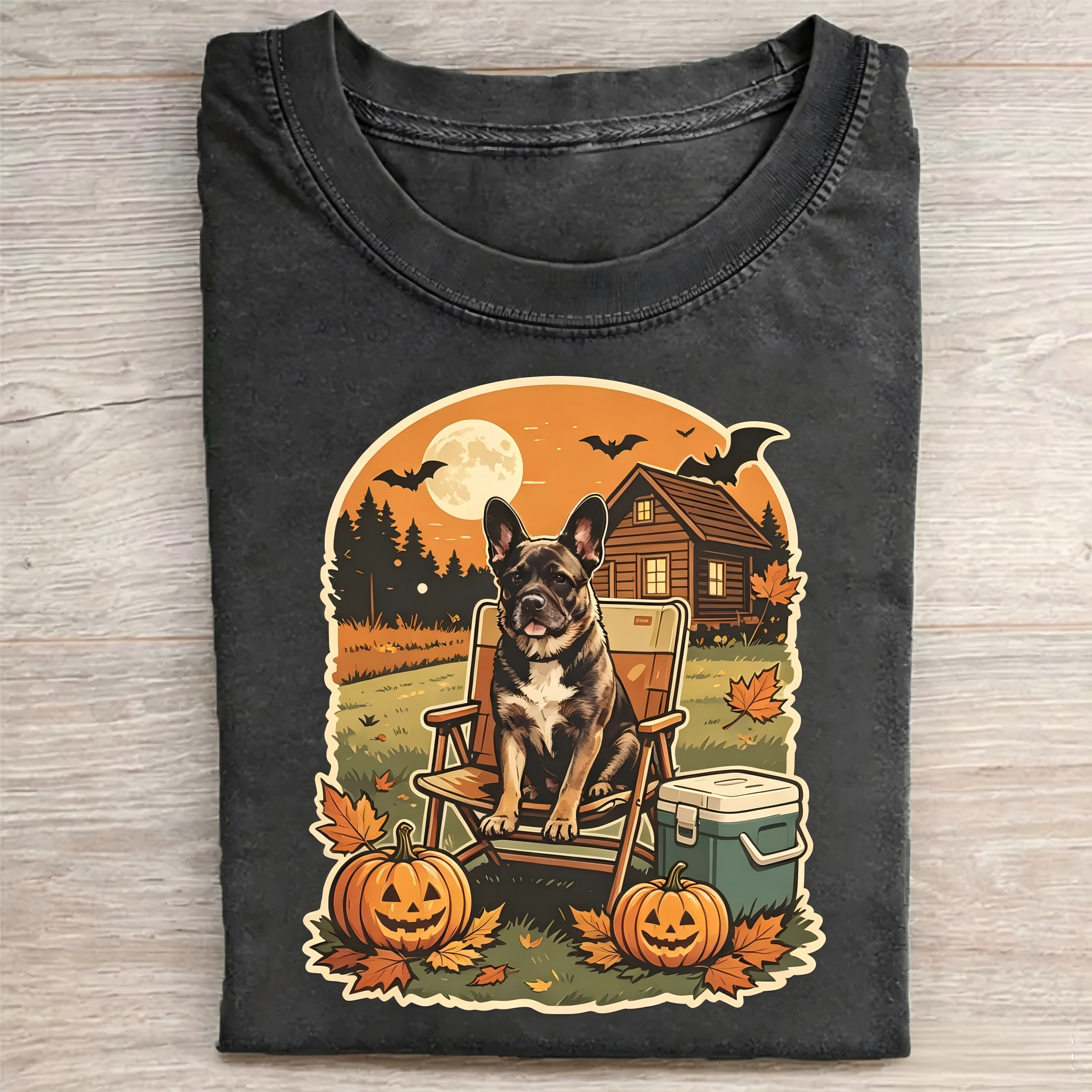 German Shepherd Cozy Fall Camping Shirt