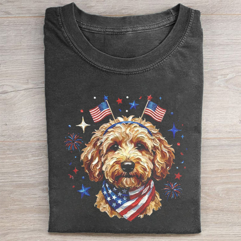 Patriotic Goldendoodle T-shirt