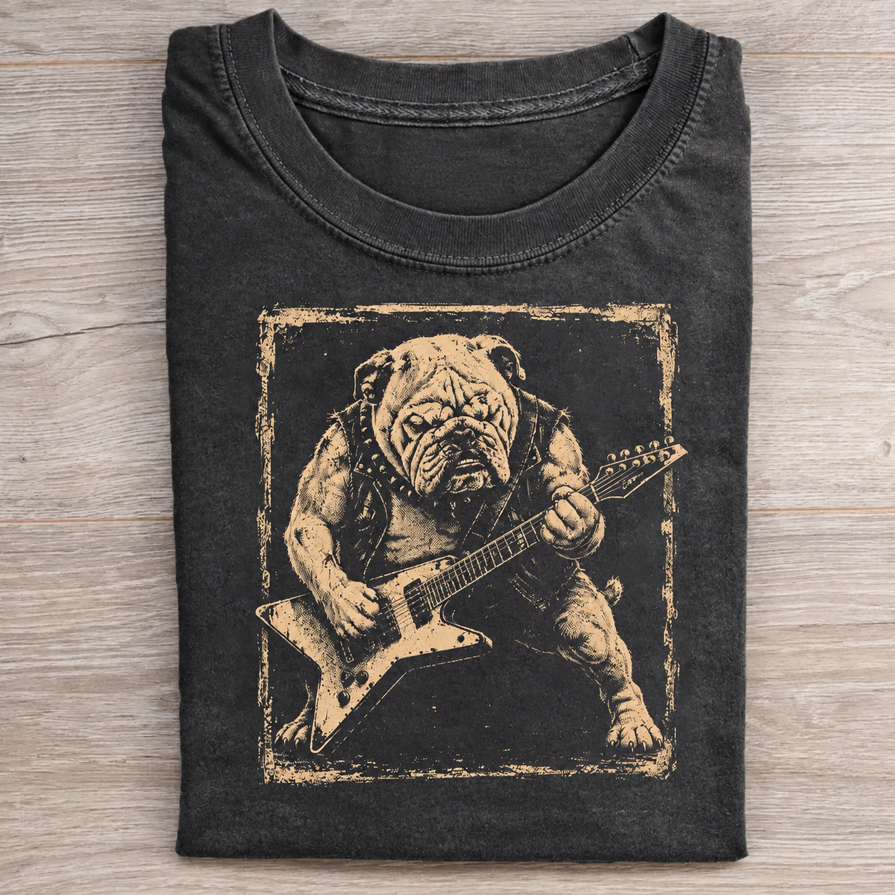 Rock Punk Bulldog T-shirt