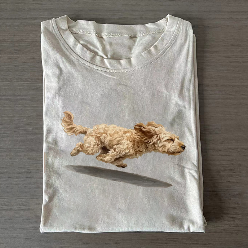 Running Cavapoo Dog Mom T-shirt