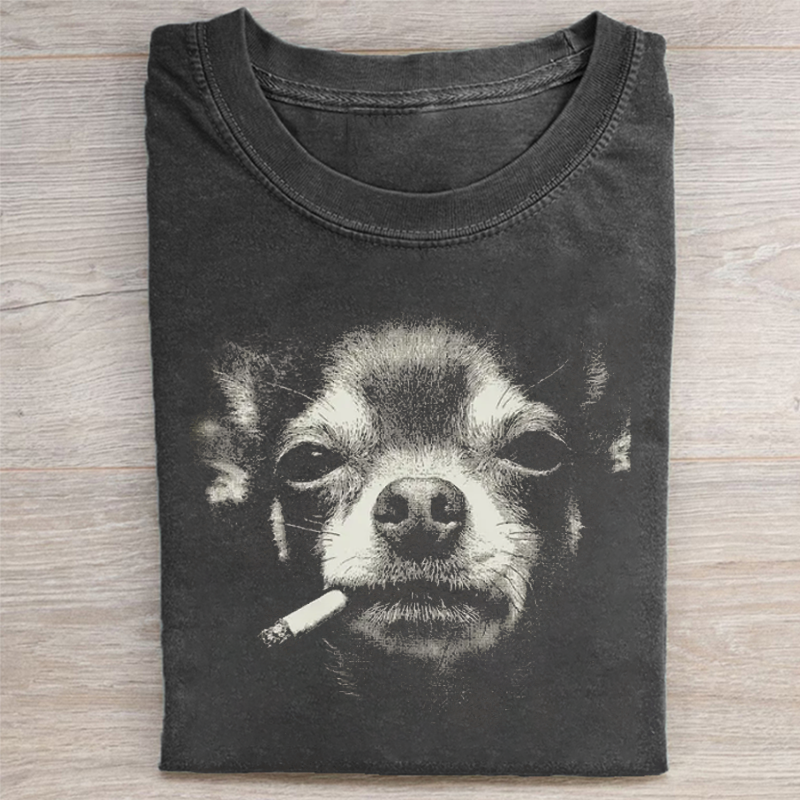 Smoking Chihuahua T-shirt