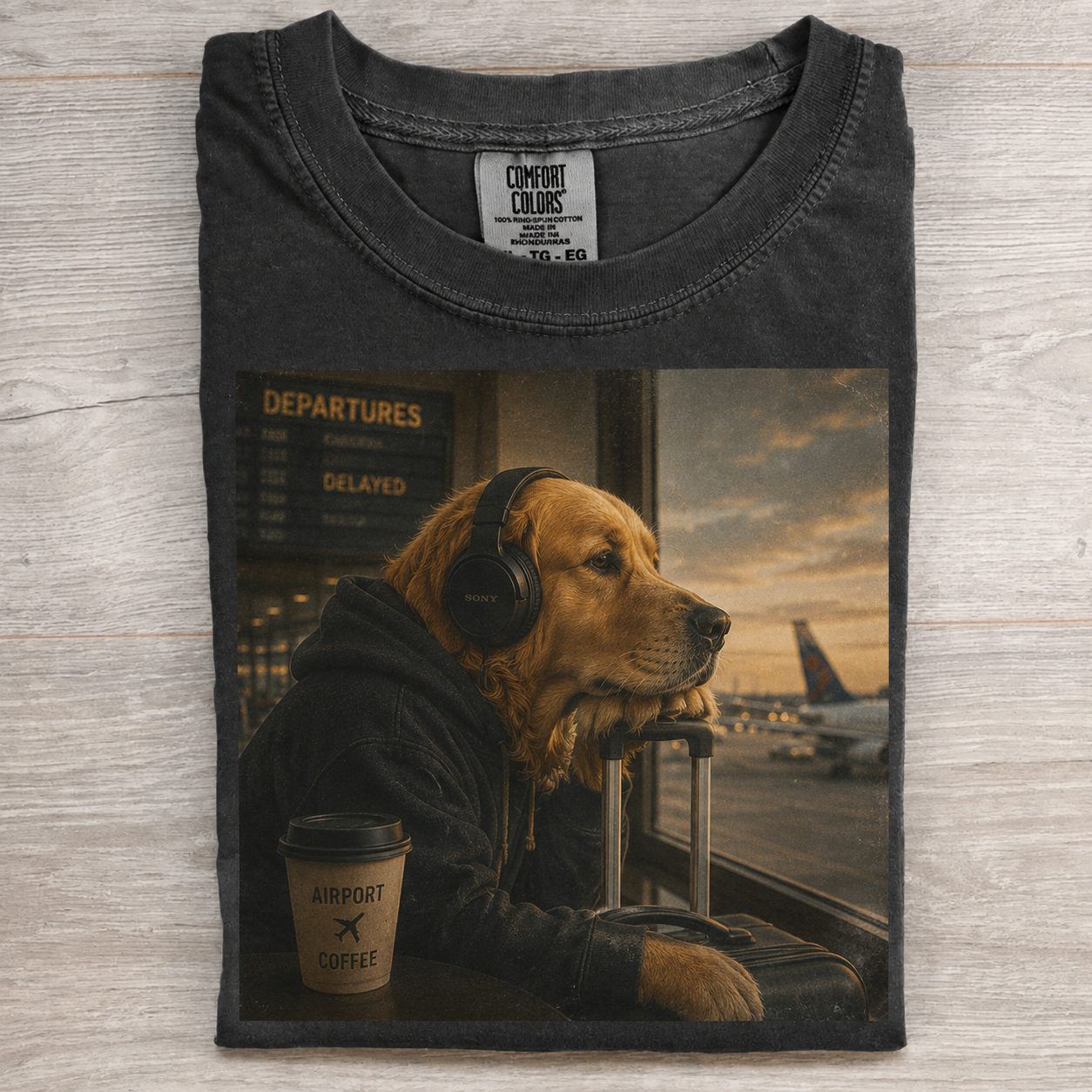 Golden Retriever Airport T-shirt