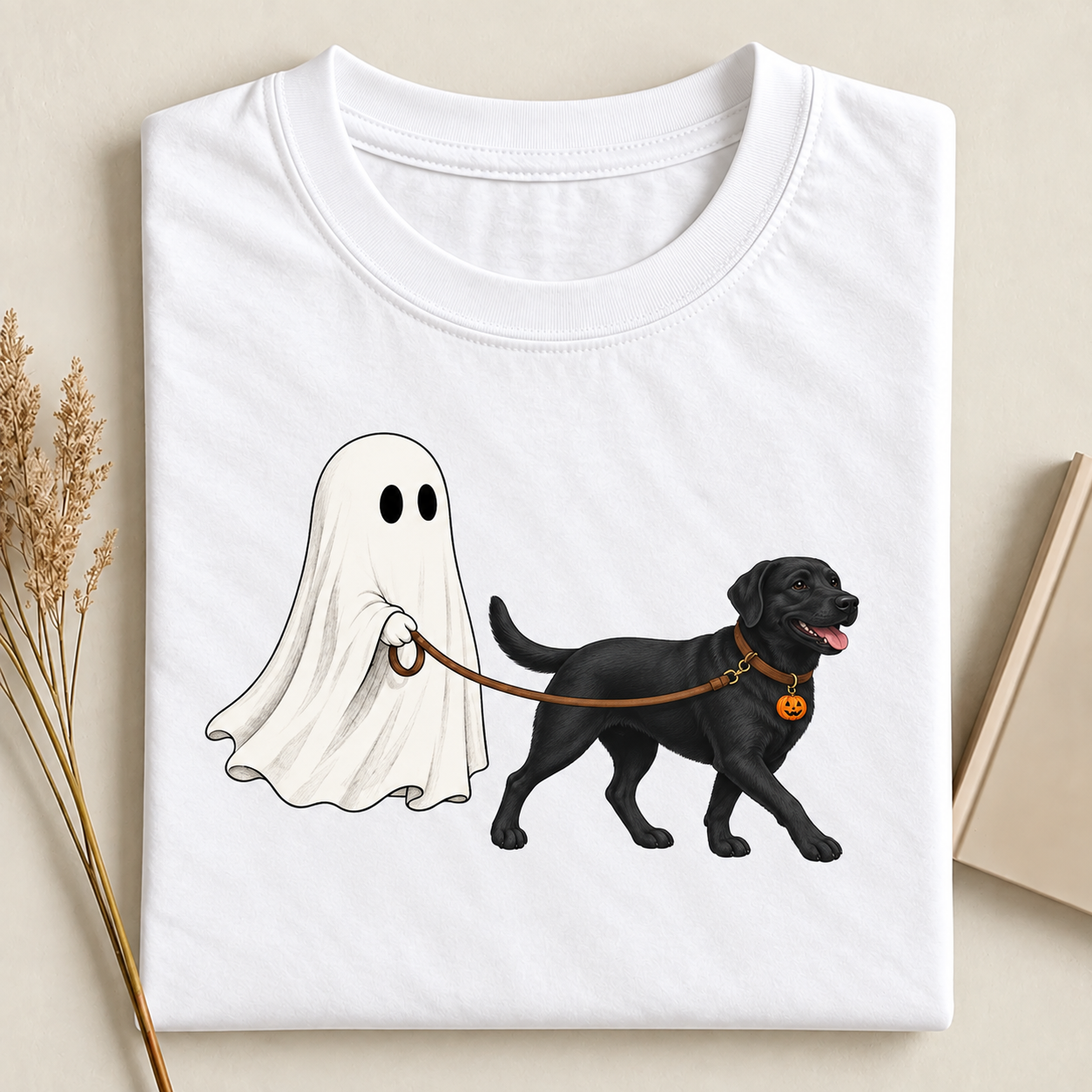 Ghost Walking Black Labrador Retriever T-shirt