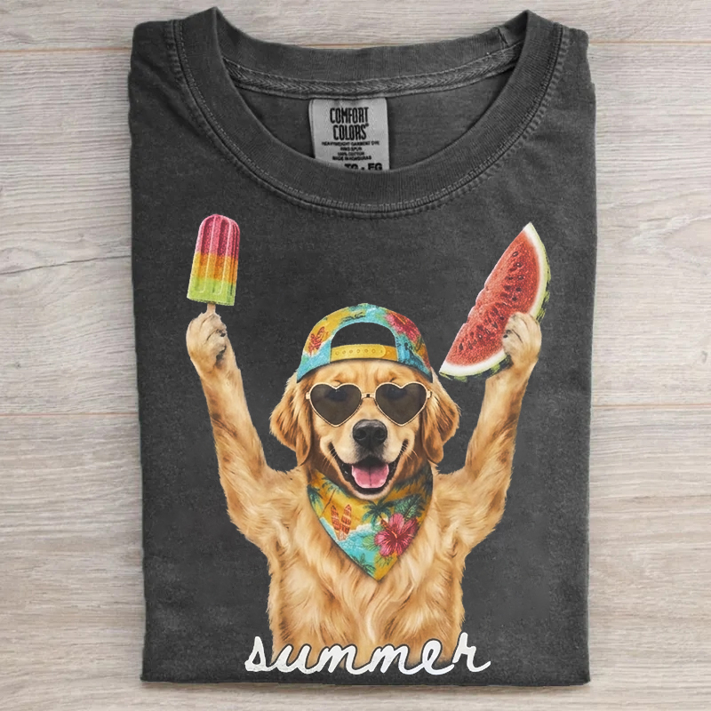 Funny Golden Retriever Summer T-shirt