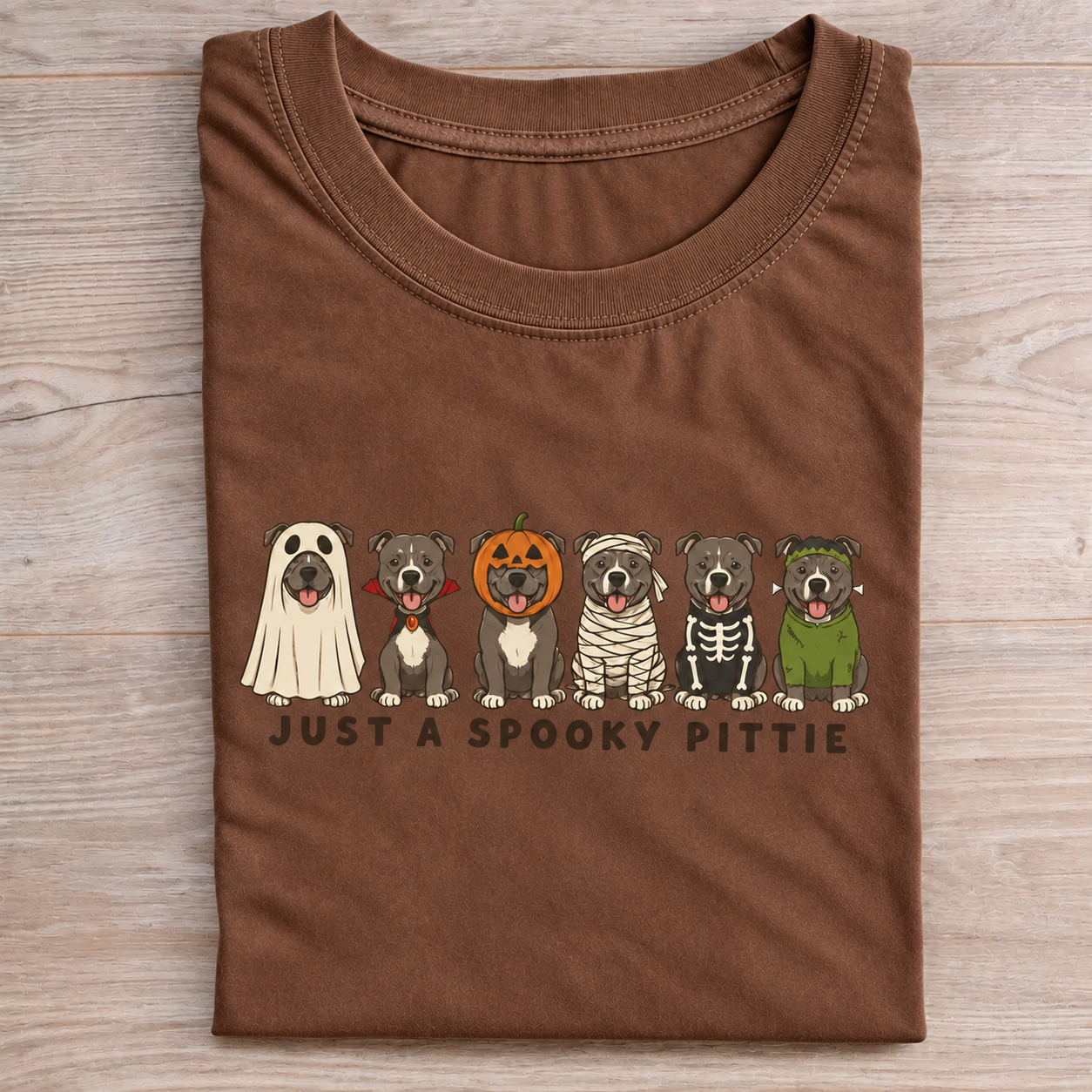 Just A Spooky Pittie Halloween T-shirt