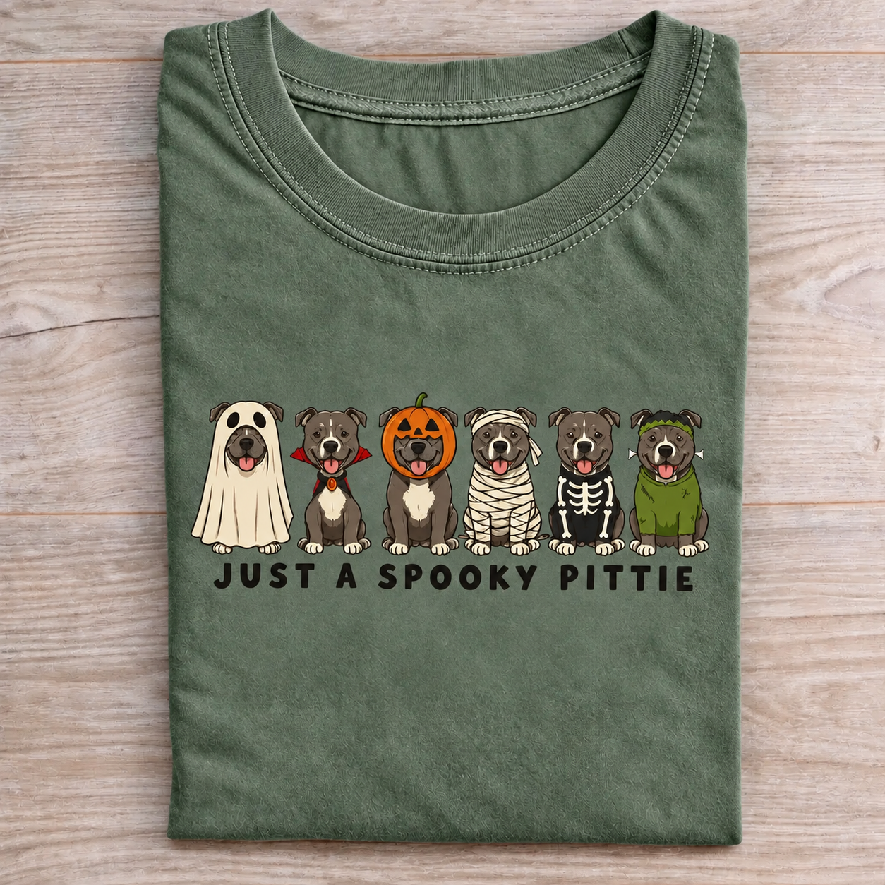 Just A Spooky Pittie Halloween T-shirt