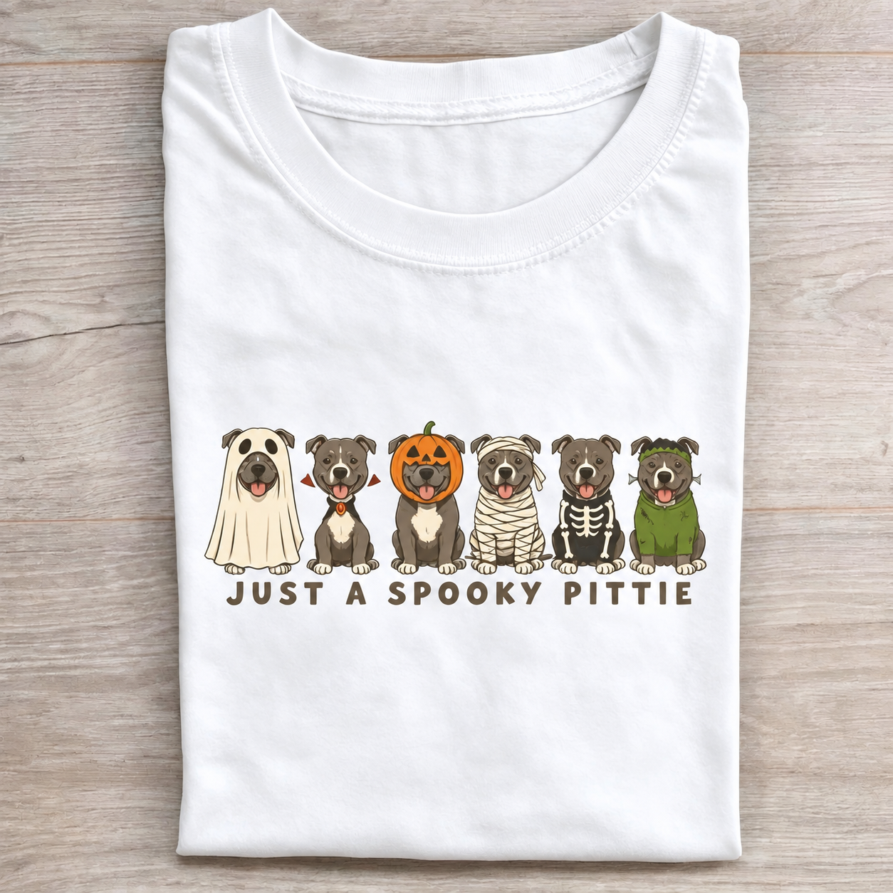 Just A Spooky Pittie Halloween T-shirt
