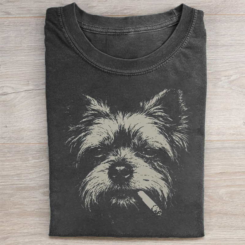 Smoking Yorkie T-shirt