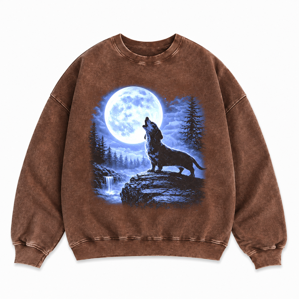 Dachshund Howling Moon Sweatshirt
