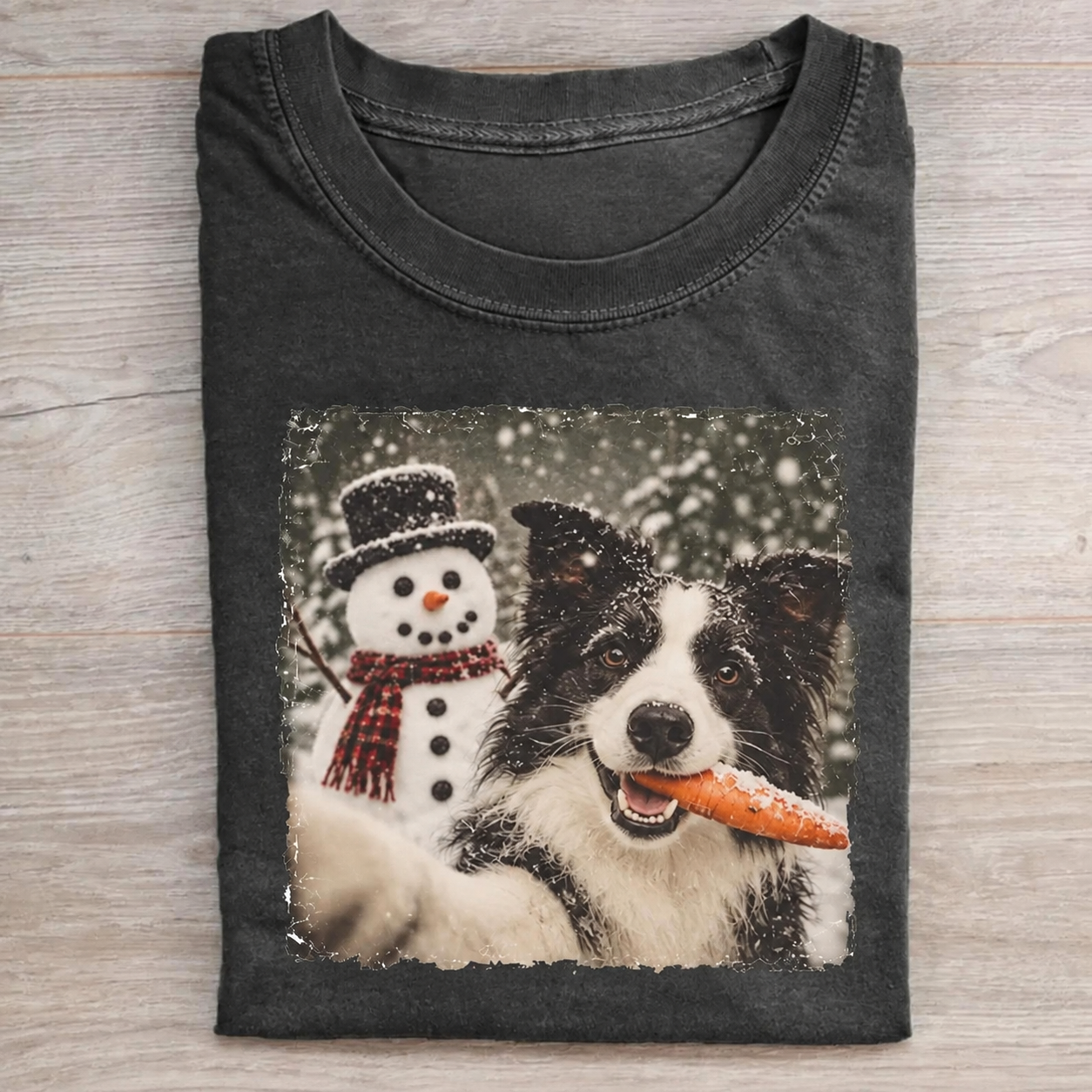Stole The Snowman’s Nose Border Collie Dog T-shirt
