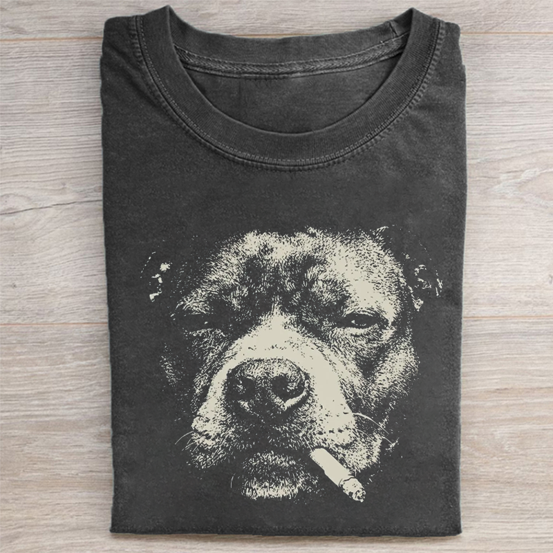 Smoking Pitbull T-shirt