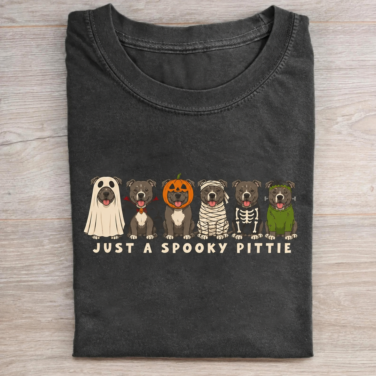 Just A Spooky Pittie Halloween T-shirt