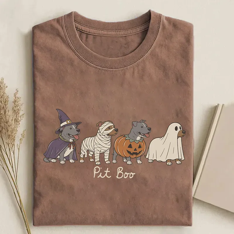 Pit Boo Halloween Pitbull T-shirt