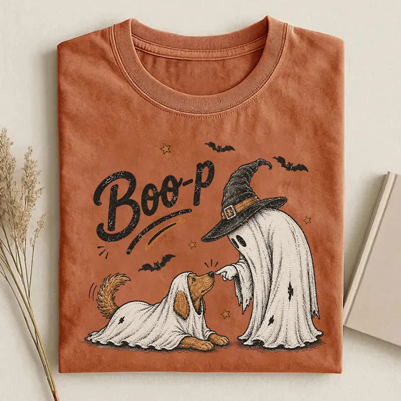 BOO-P Halloween Ghost Dog T-shirt