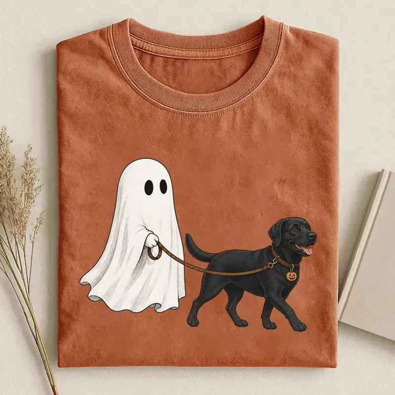 Ghost Walking Black Labrador Retriever T-shirt